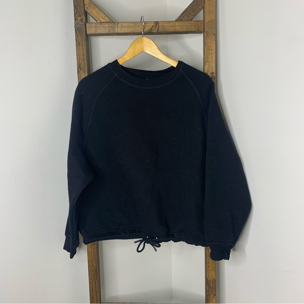 LAT Women's Black Drawstring Sweatshirt Size XL